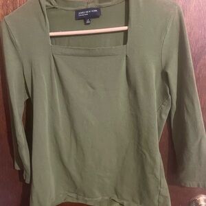 Jones New York Women's Green Long Sleeve Top